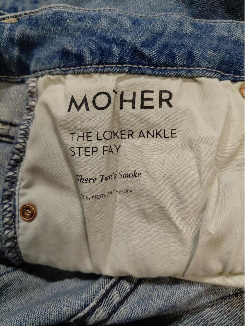 Mother Blue Jeans The Looker Ankle Step Fray Sz 31 EUC